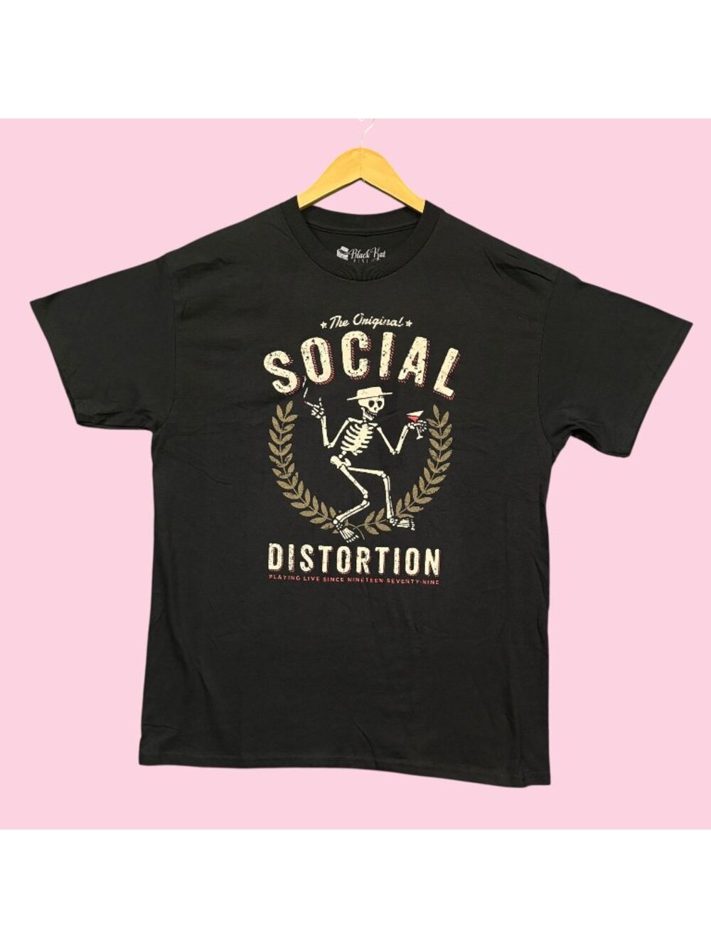 Social Distortion Bad Habits Skelly Logo Punk Rock Band Tee L
